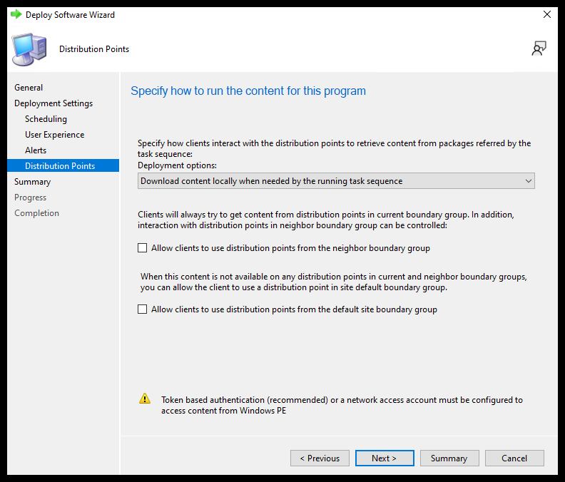 Deploy - Distribution Points