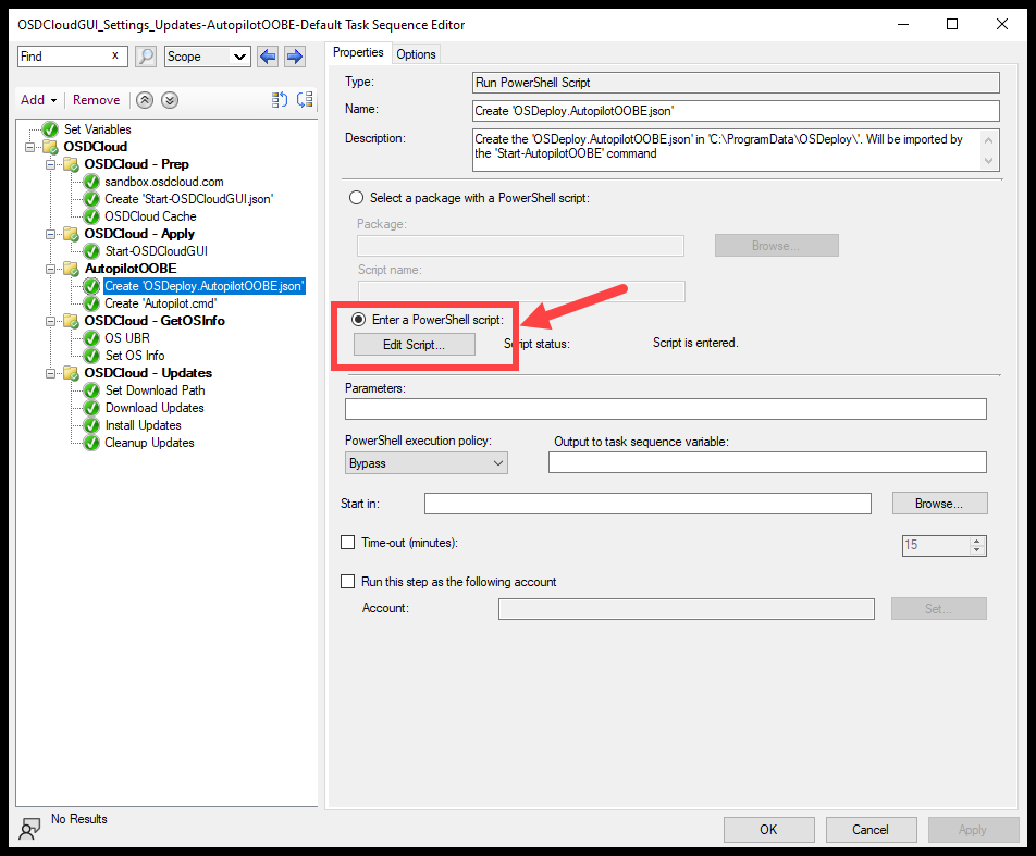 Enter PowerShell Script