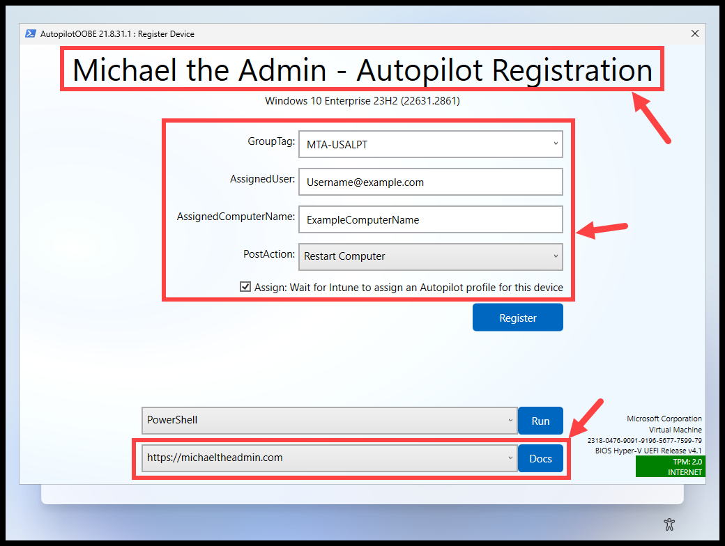 Autopilot OOBE Configuration Json Imported