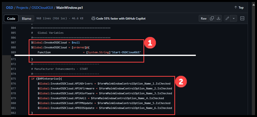 MainWindow.ps1 - $Global:InvokeOSDCloud