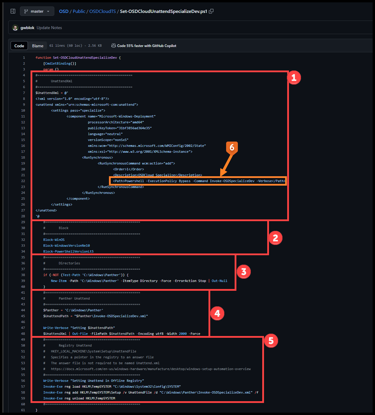 Set-OSDCloudUnattendSpecializeDev Function