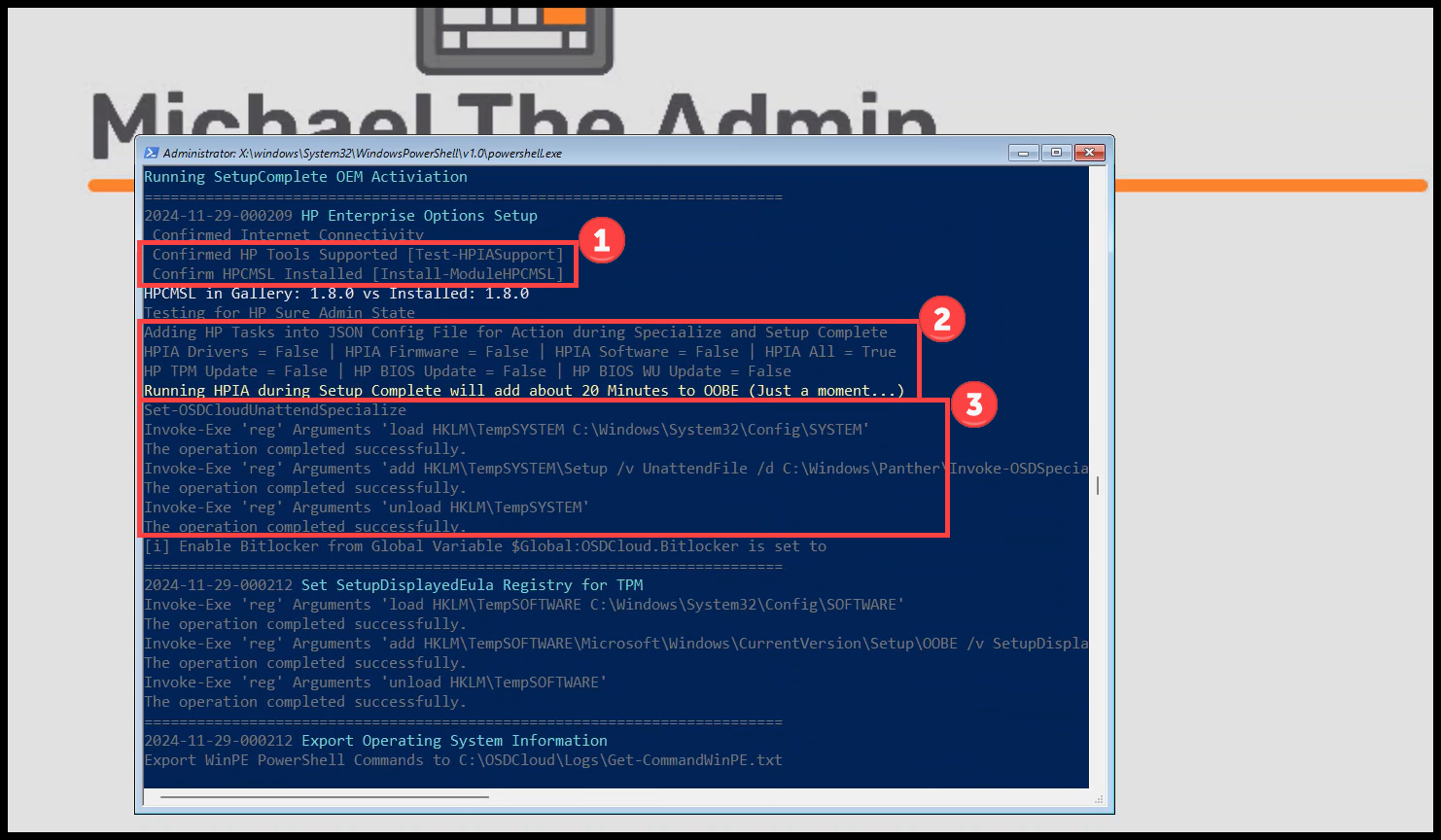 Running OSDCloud with HP Functions HPIA All Options