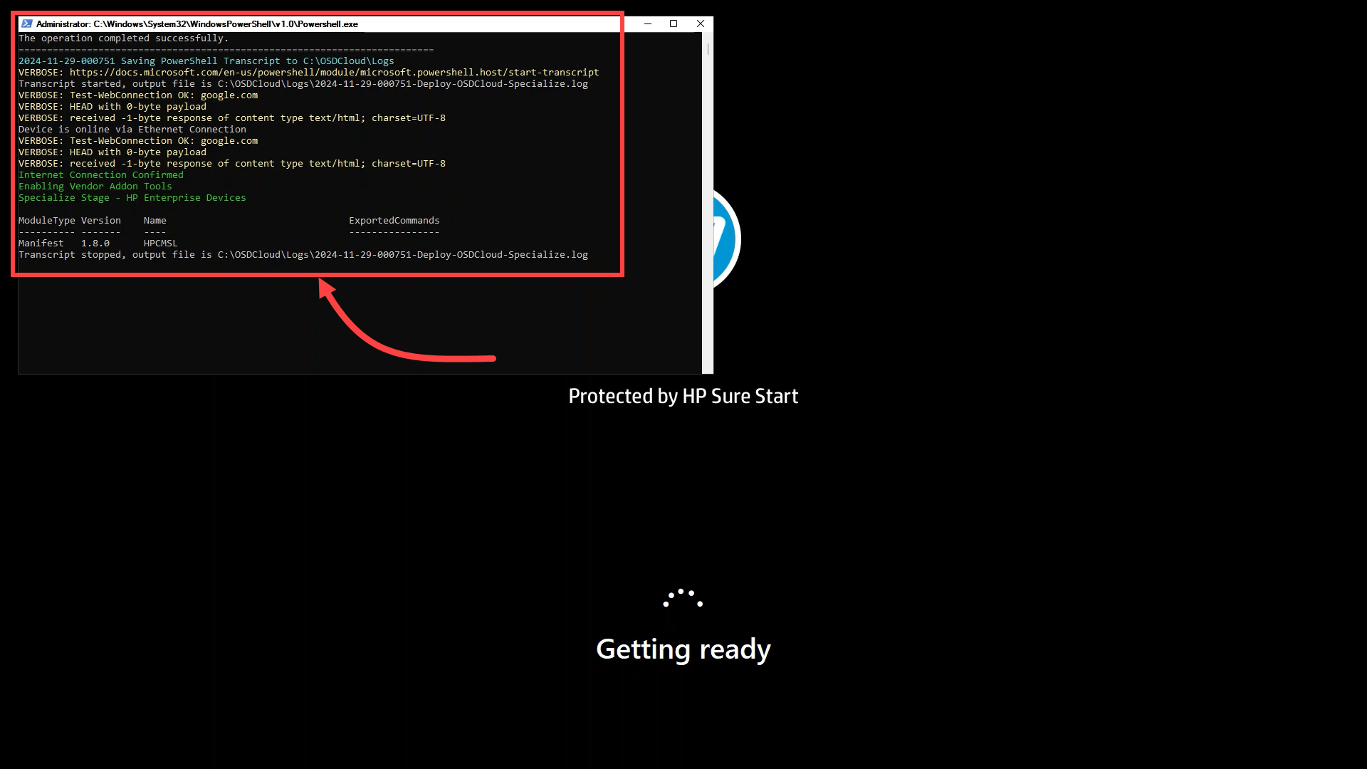 Unattend Specialize Running