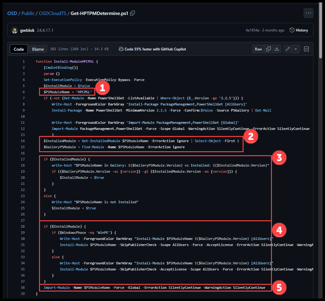 Install-ModuleHPCMSL Function