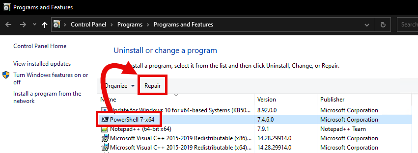 MSI Silent Install example with ARPNOREMOVE=1 Programs and Features